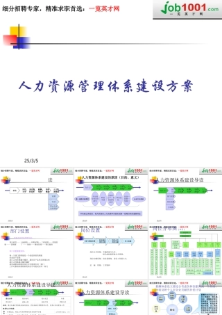 人力资源管理体系建设方案