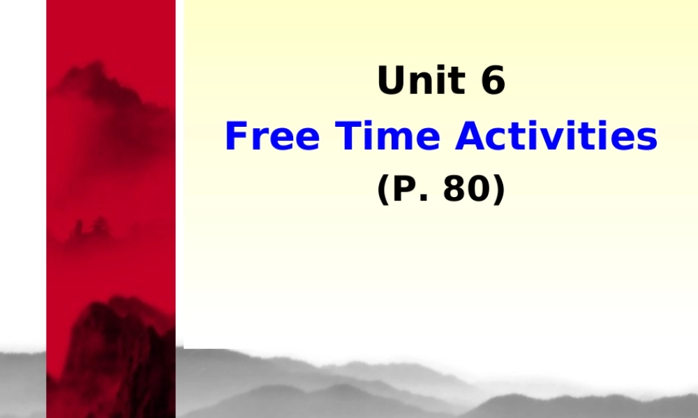PETS-3-Unit-6-Free-time-activites(2009)