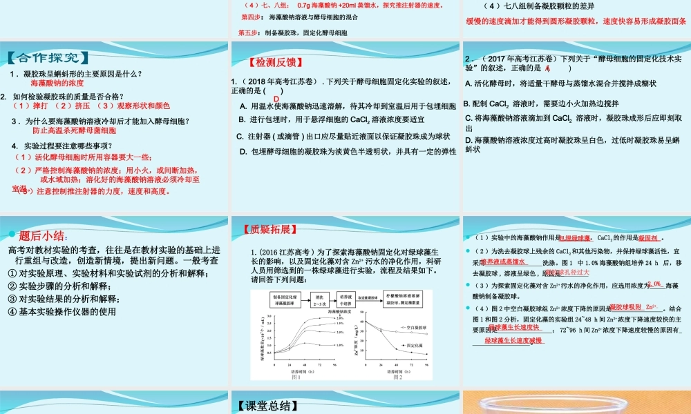 边做边学酵母菌细胞的固定化技术-(2)