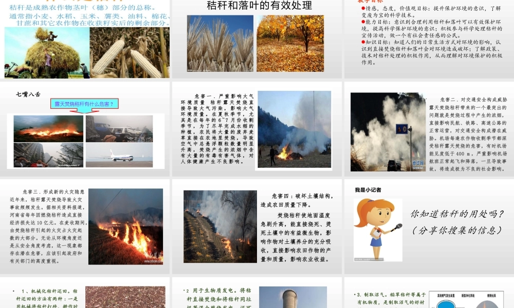 2.秸秆和落叶的有效处理