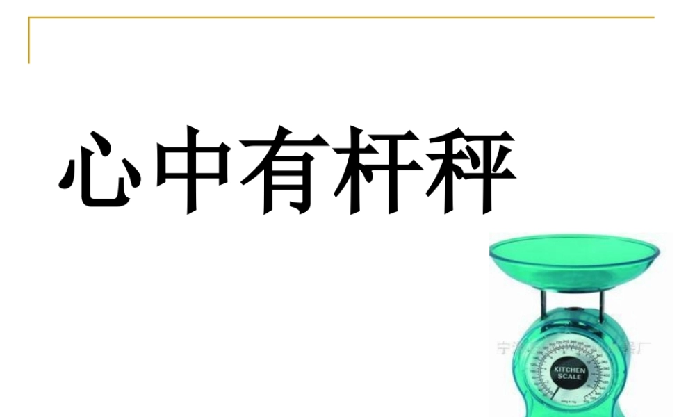 高考语文心中有杆秤作文指导课件