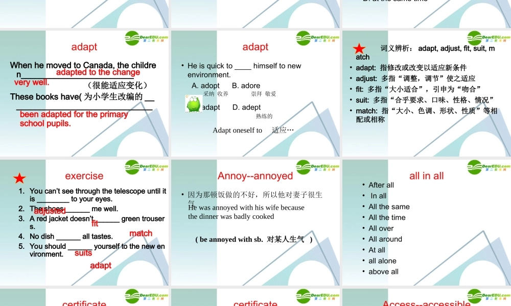 高中英语 16(Unit 1 Word Study)课件 新人教版选修7 课件