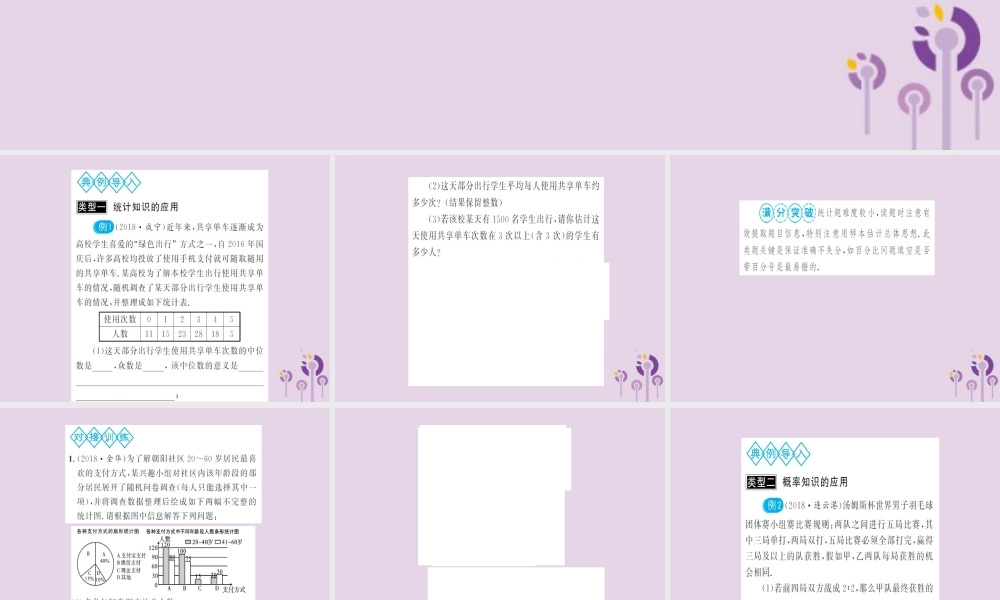 湖北省中考数学二轮复习 中档题题型专项突破(六)课件