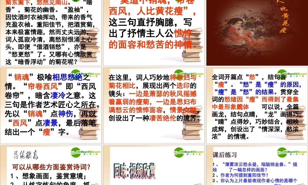 高中语文 醉花阴课件 新人教版必修4 课件