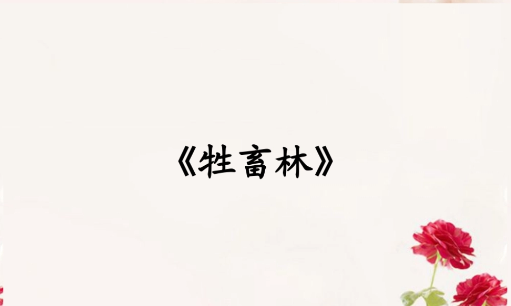 高中语文(牲畜林)课件3 新人教版选修 课件