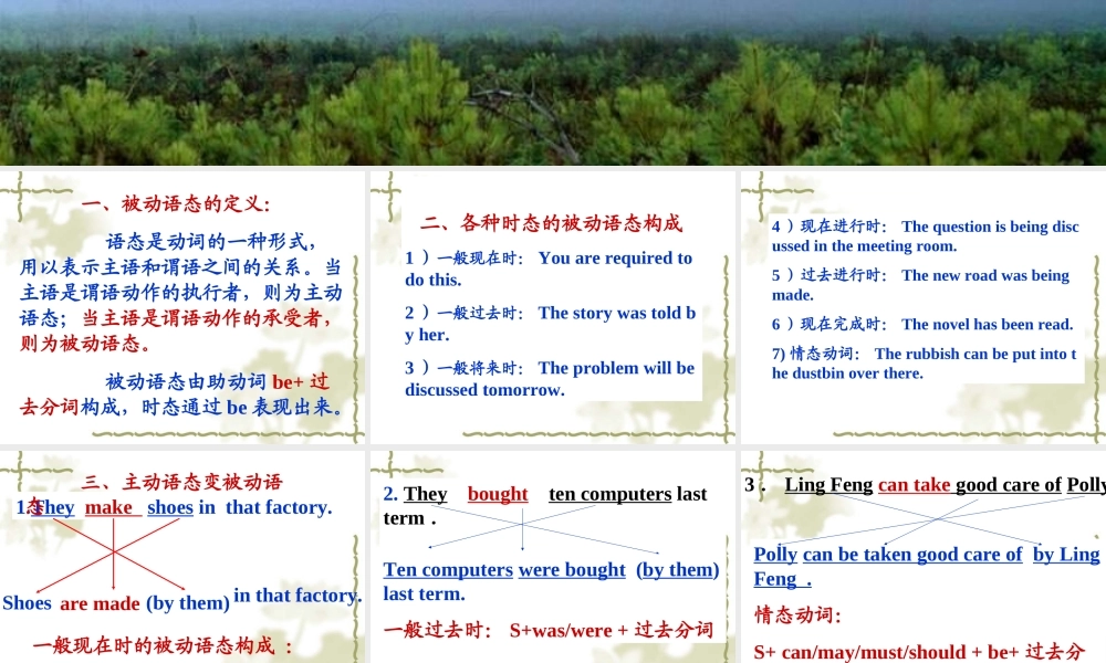 被动语态复习高三英语课件 新课标 人教版 课件