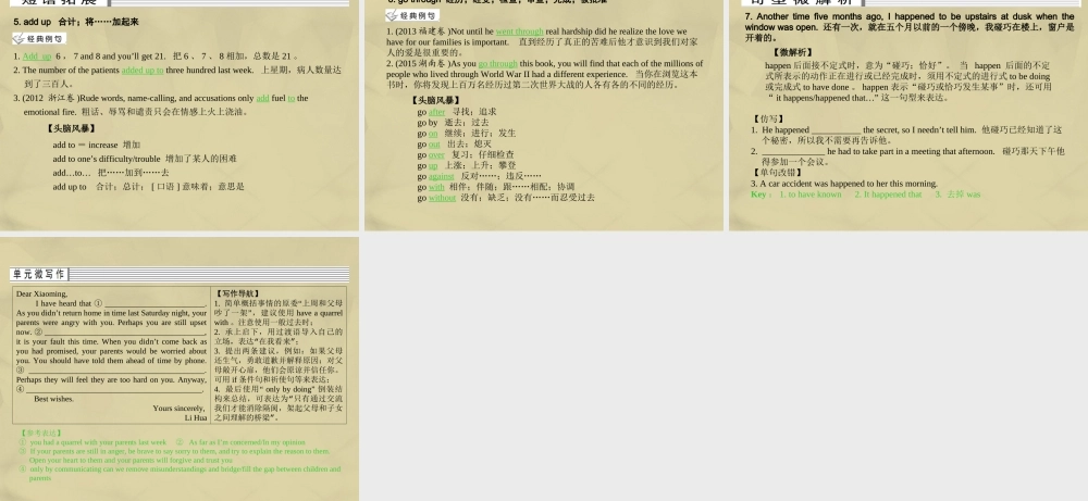 核按钮版高考英语一轮复习 Unit 1 Friendship考点突破课件 新人教版必修1 课件