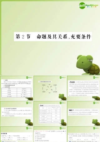 河北省高考数学第一轮复习 命题及其关系、充要条件课件(理科) 课件