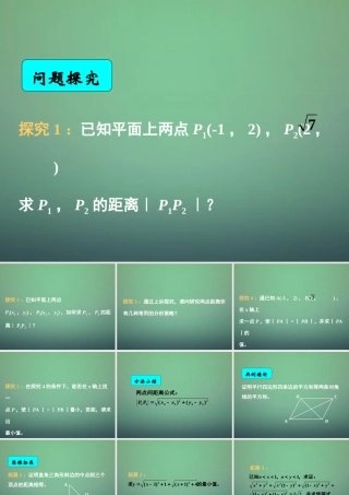 湖南省长郡中学高中数学 3.3.2两点间的距离课件 新人教A版必修2