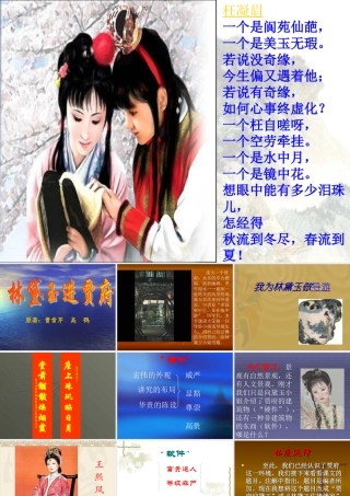 高中语文人教版必修3 林黛玉进贾府ppt 课件