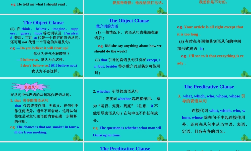 高三英语一轮复习 名词性从句课件