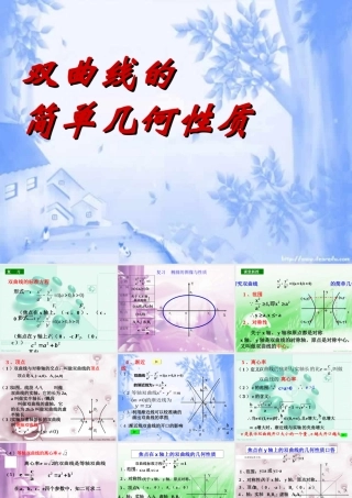 高二数学双曲线的几何性质课件示例 课件