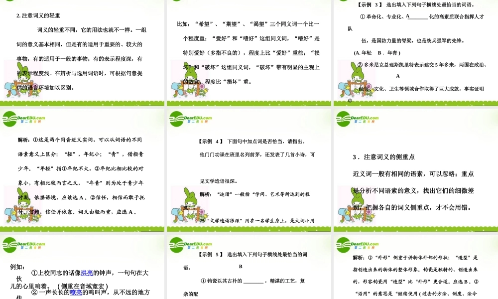 高中语文 正确使用词语(实词、虚词)课件