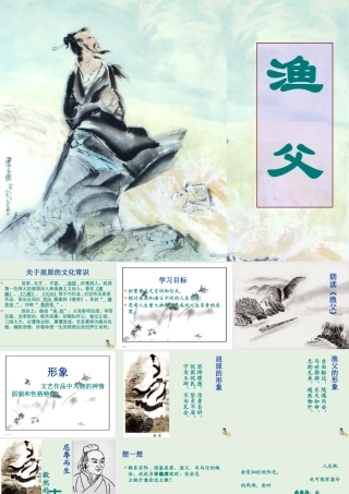 高中语文第三专题渔父课件1苏教版必修5 课件