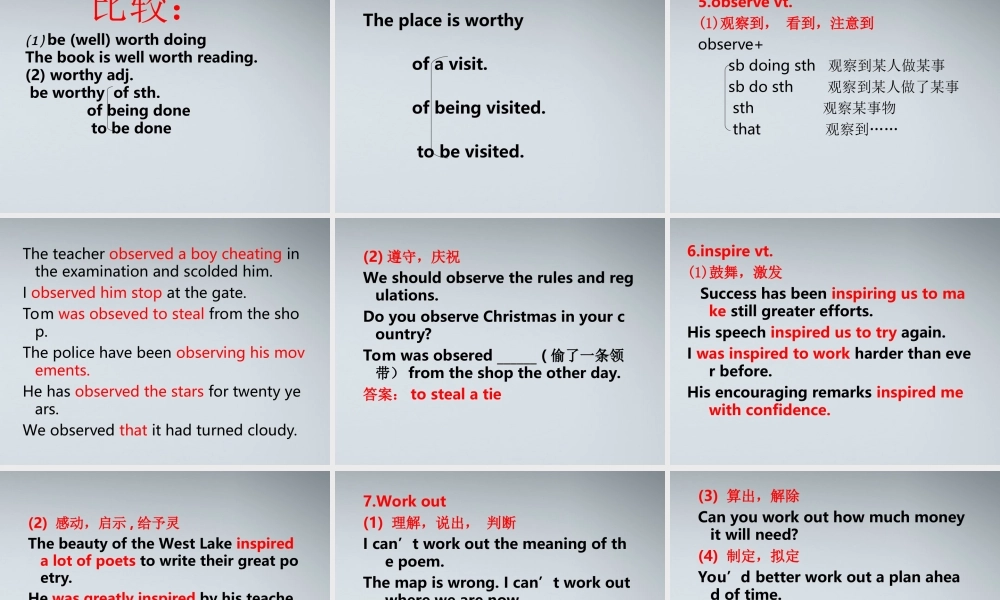 高中英语 unit1 language points课件新人教版必修4 课件