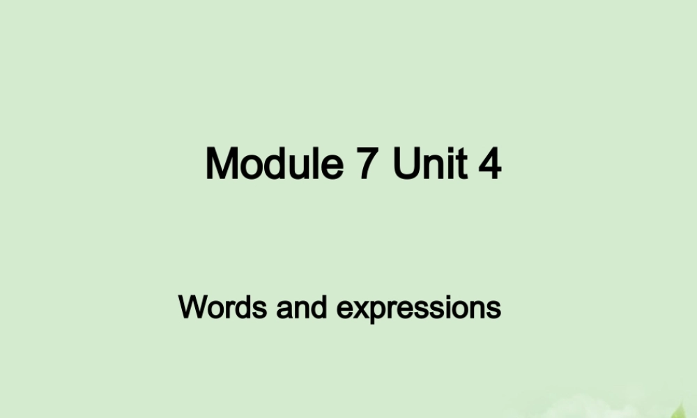 高中英语 Unit4 Words and expressions课件 牛津版选修7 课件