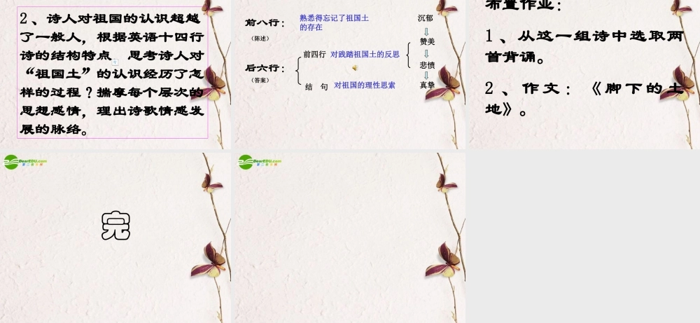 高中语文(祖国土)课件 苏教版必修3 课件