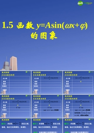 高中数学 151函数y=Asinωxφ的图象一课件 新人教A版必修4 课件