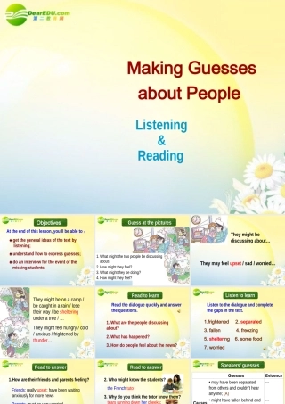 高中英语 Unit 13 Lesson 3 Making Guesses about People 课件 北师大版选修5 课件