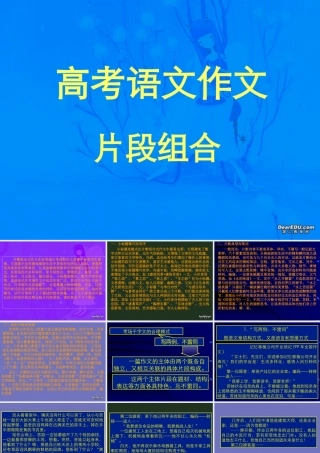 高考语文作文 片段组合 人教版 试题
