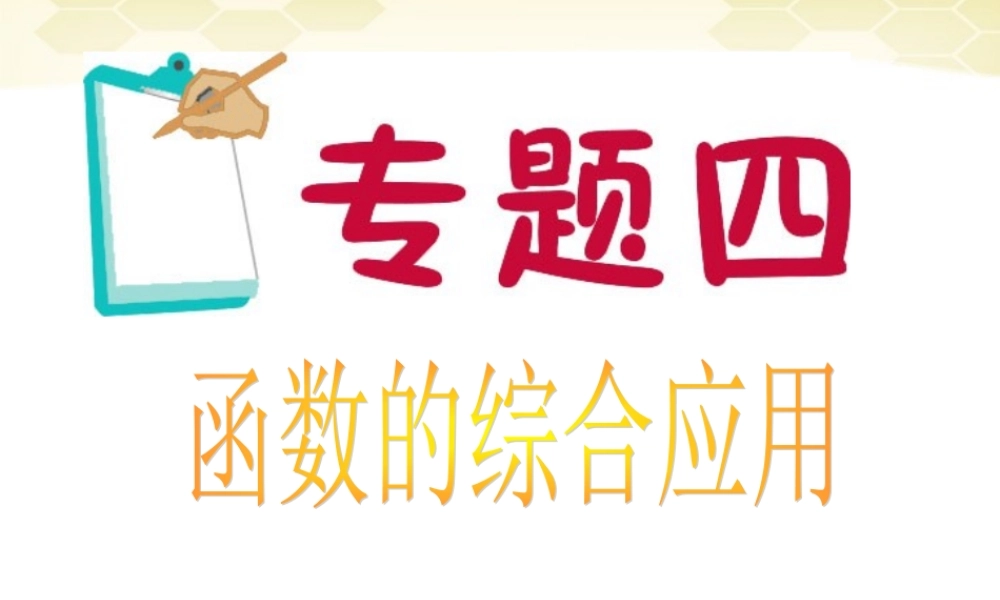 江苏省高考数学二轮总复习 专题4 函数的综合运用专题导练课件 理 课件