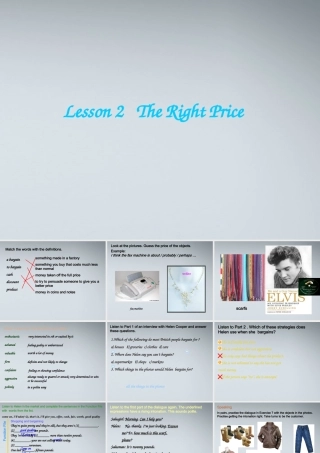 高中英语 unit10 lesson2the right price课件 北师大版必修4 课件