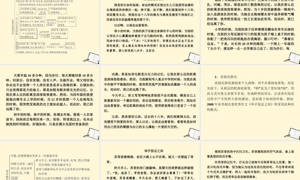 福建省高考语文 第二部分 专题五 第二节·结构技法课件