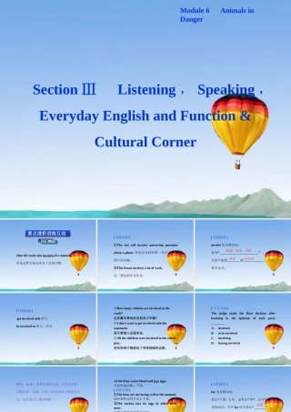 高中英语 Module6 SectionⅢ Listening，Speaking，Everyday English and Function & Cultural Corner精品课件 外研版必修5 课件