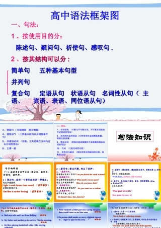 高考英语二轮专题复习-简单句、并列句 试题