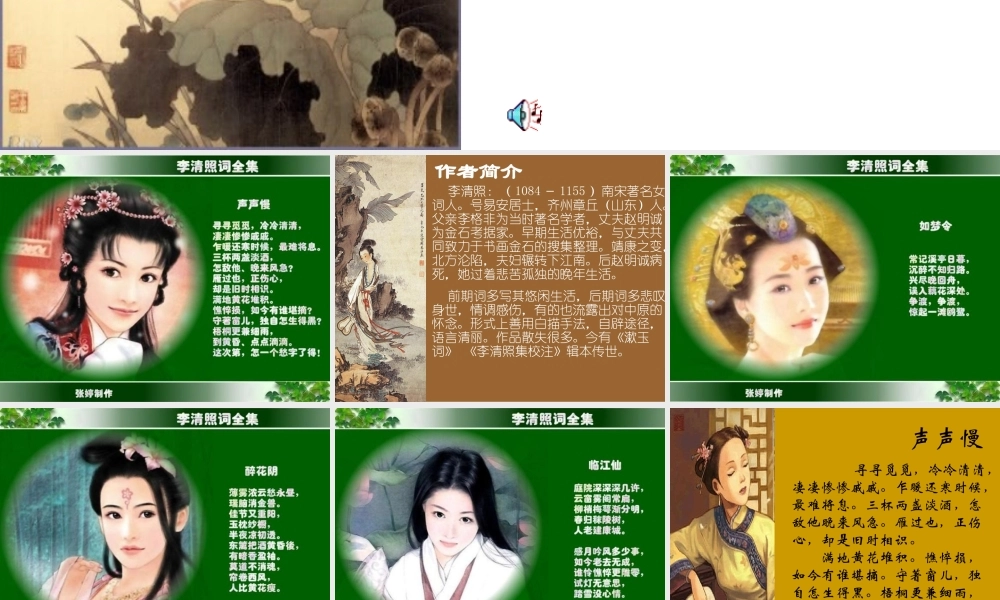 高二语文声声慢课件