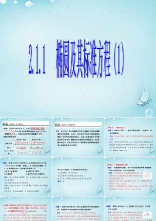 高中数学 椭圆及其标准方程(1)优质课件(选修1 1) 课件