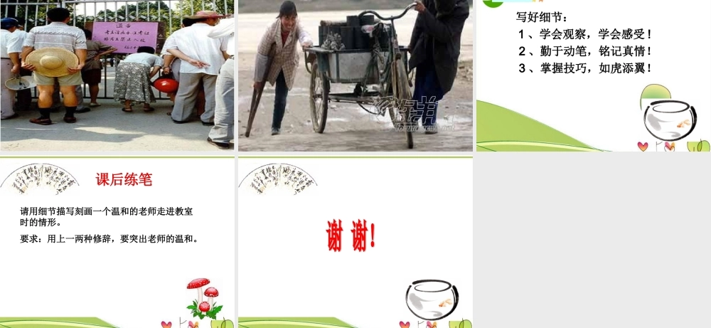 高中语文 作文指导让细节照亮你的文章课件 新人教版 课件