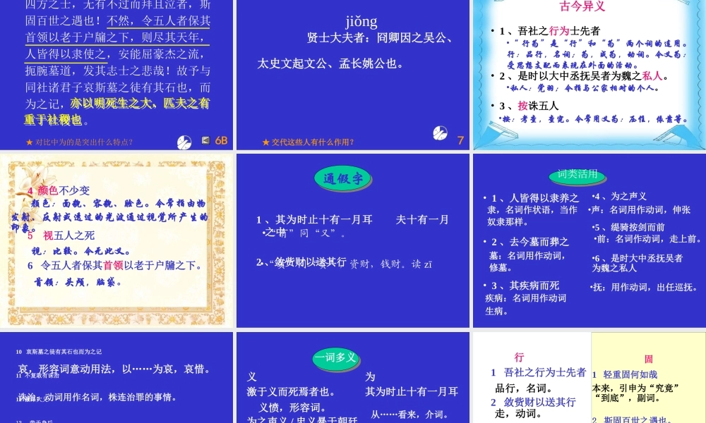 高中语文五人墓碑记课件3 苏教版 必修3 课件