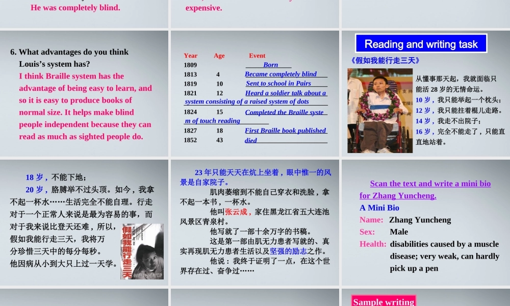 高中英语 Unit 1 Living well Workbook课件 新人教版选修7 课件