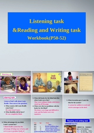 高中英语 Unit 1 Living well Workbook课件 新人教版选修7 课件