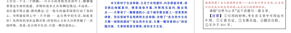 高考语文作文复习系列训练5 作文之语言通顺、结构完整及其升格指导课件