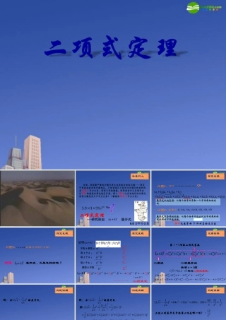 高中数学 二项式定理课件 新人教A版选修2 课件