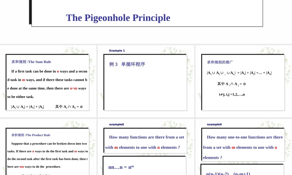 计数原理 高二数学加法与乘法原理二项式定理课件集合二 人教版 高二数学加法与乘法原理二项式定理课件集合二 人教版