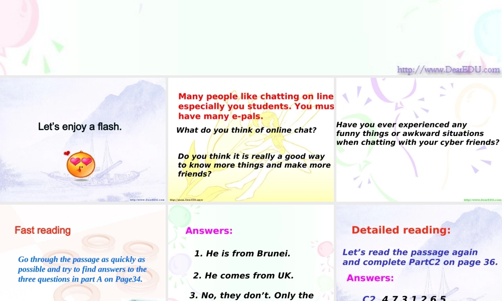 江苏地区高二英语Unit3 Reading 牛津版 课件