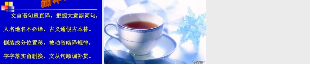 江苏省无锡地区初三语文复习课件文言文翻译 课件