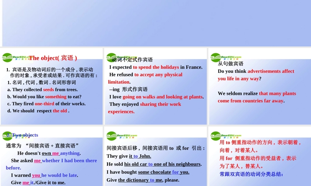 高中英语 Unit4Exploring plants-Grammar课件 新人教选修9 课件