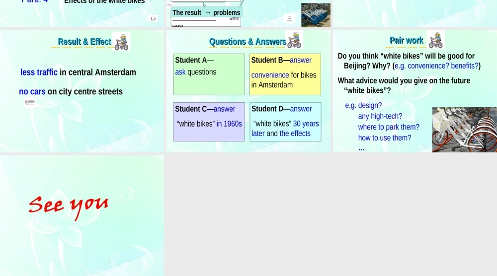 高中英语 Unit9 lesson1 On your bike课件2 北师大版必修3 课件