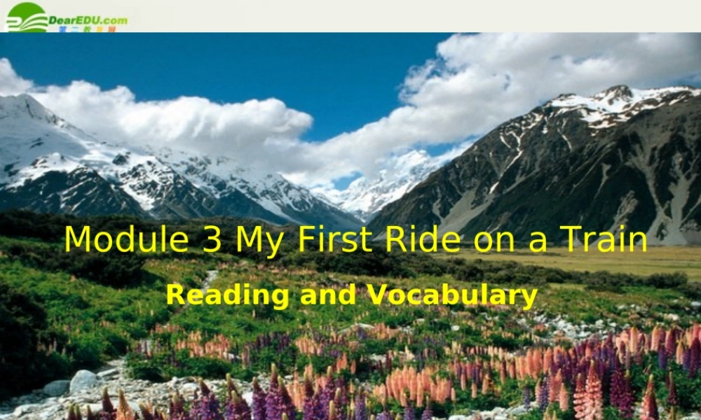 高中英语 Module3(My First Ride on a Train-Reading,Vocabulary)课件7 外研版必修1 课件