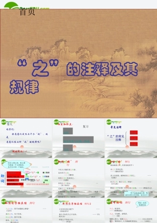 高考语文 文言文 之 的注释及其规律复习课件 新人教版 课件