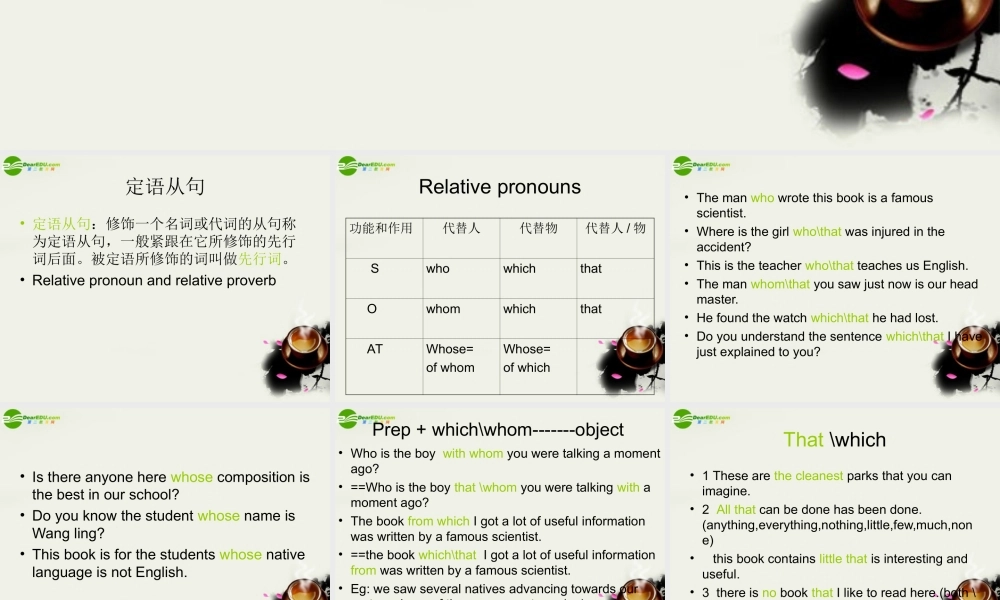 高中英语 Module5(Great People and Great Inventions of Ancient China)Grammar课件1 外研版必修3 课件
