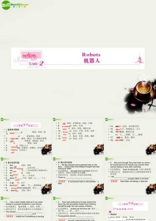 高中英语 7-2 Robots复习课件 新人教版选修7 课件