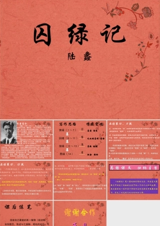 高一语文(囚绿记)课件(1)新人教版 课件