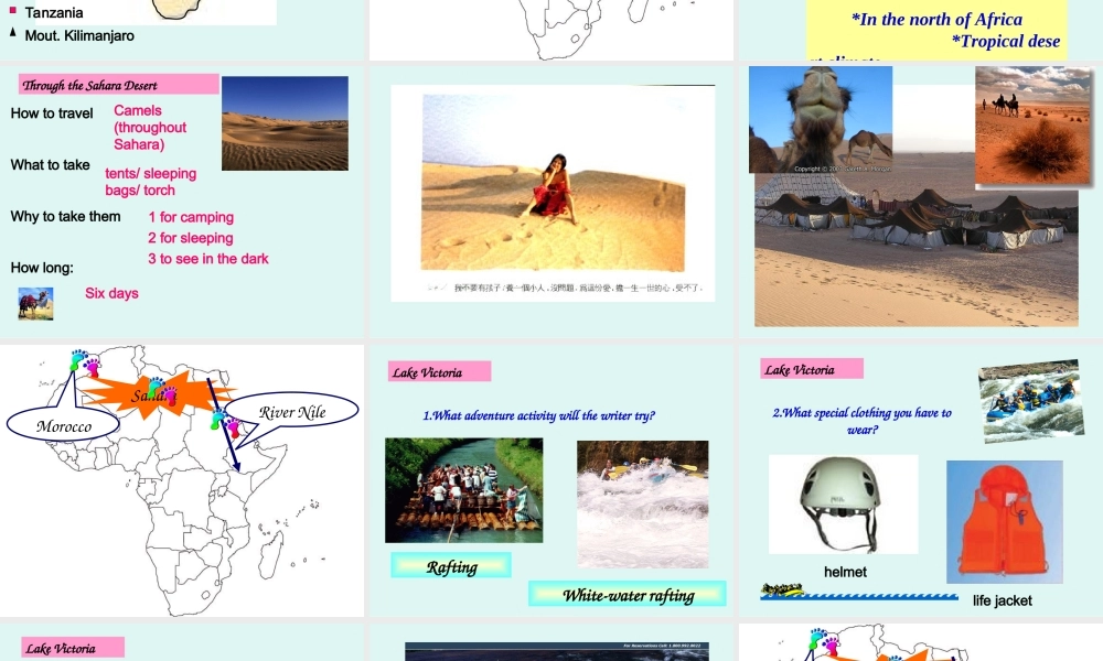 高中英语Unit 2 Wish you were here--an adventure in Africa ppt 课件