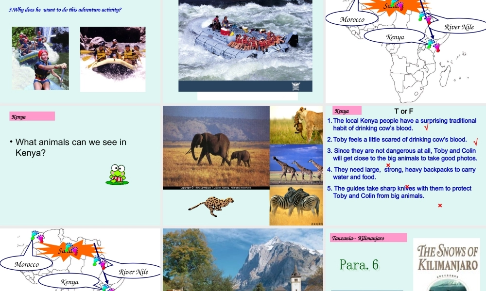 高中英语Unit 2 Wish you were here--an adventure in Africa ppt 课件