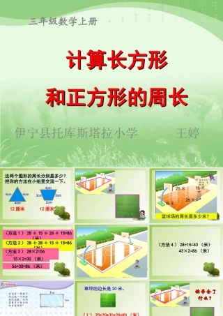人教2011版小学数学三年级长方形和正方形的周长